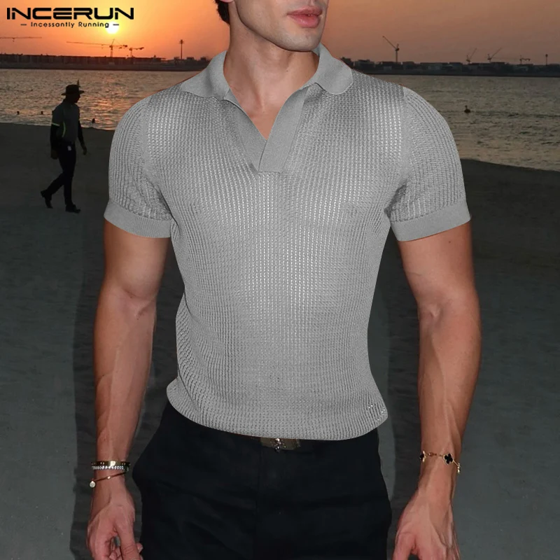 INCERUN Men Shirt Hollow Out Lapel Short Sleeve Transparent Male Shirts Solid Streetwear Summer 2025 Fashion Casual Camisas
INCERUN Men Shirt Hollow Out Lapel Short Sleeve Transparent Male Shirts Solid Streetwear Summer 2025 Fashion Casual Camisas