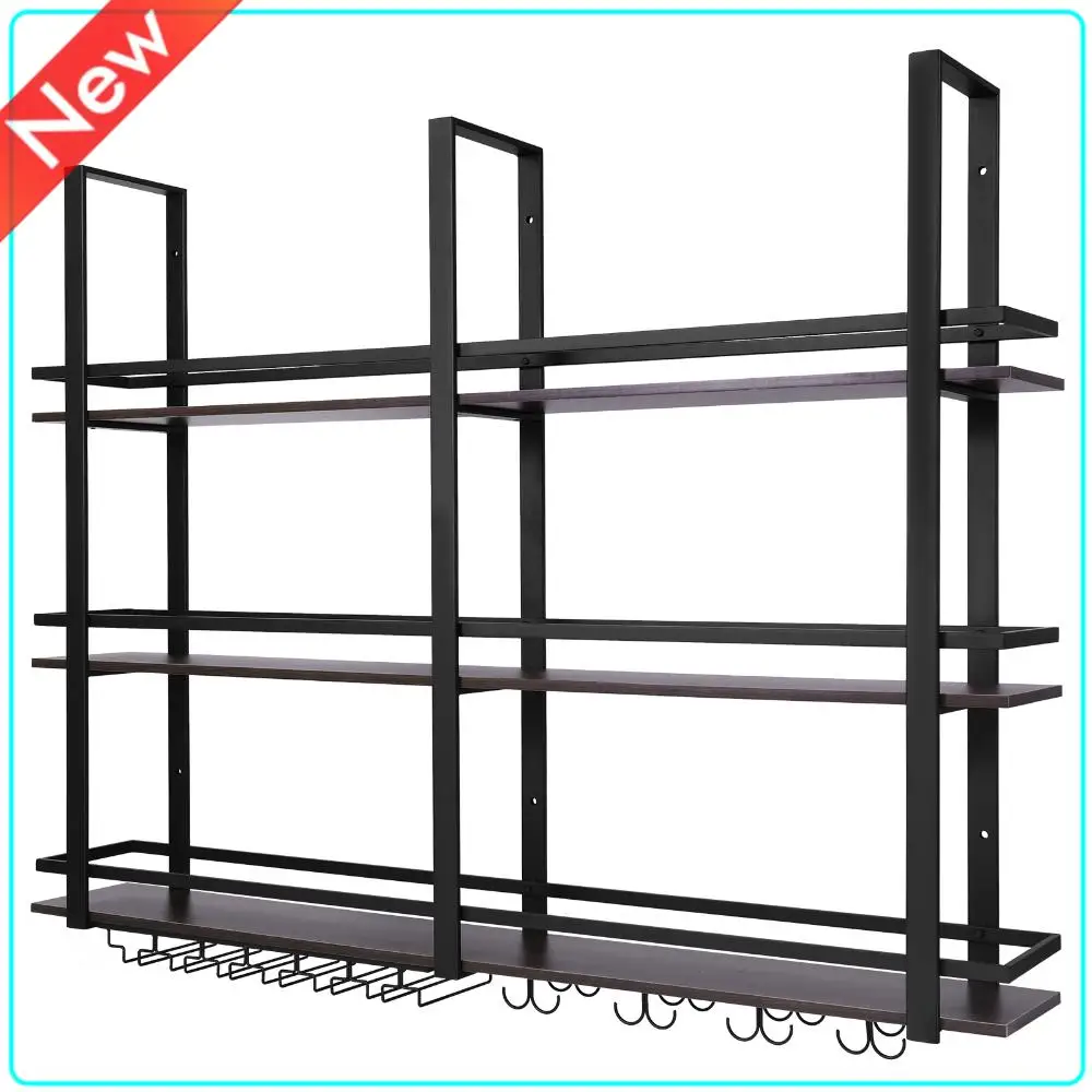Wall Mounted Wine Rack 3 Tier Industrial Wall Mounted Wine Rack Wine Bottles Display Storage Shelf for Kitchen Dining Room Home
Wall Mounted Wine Rack 3 Tier Industrial Wall Mounted Wine Rack Wine Bottles Display Storage Shelf for Kitchen Dining Room Home