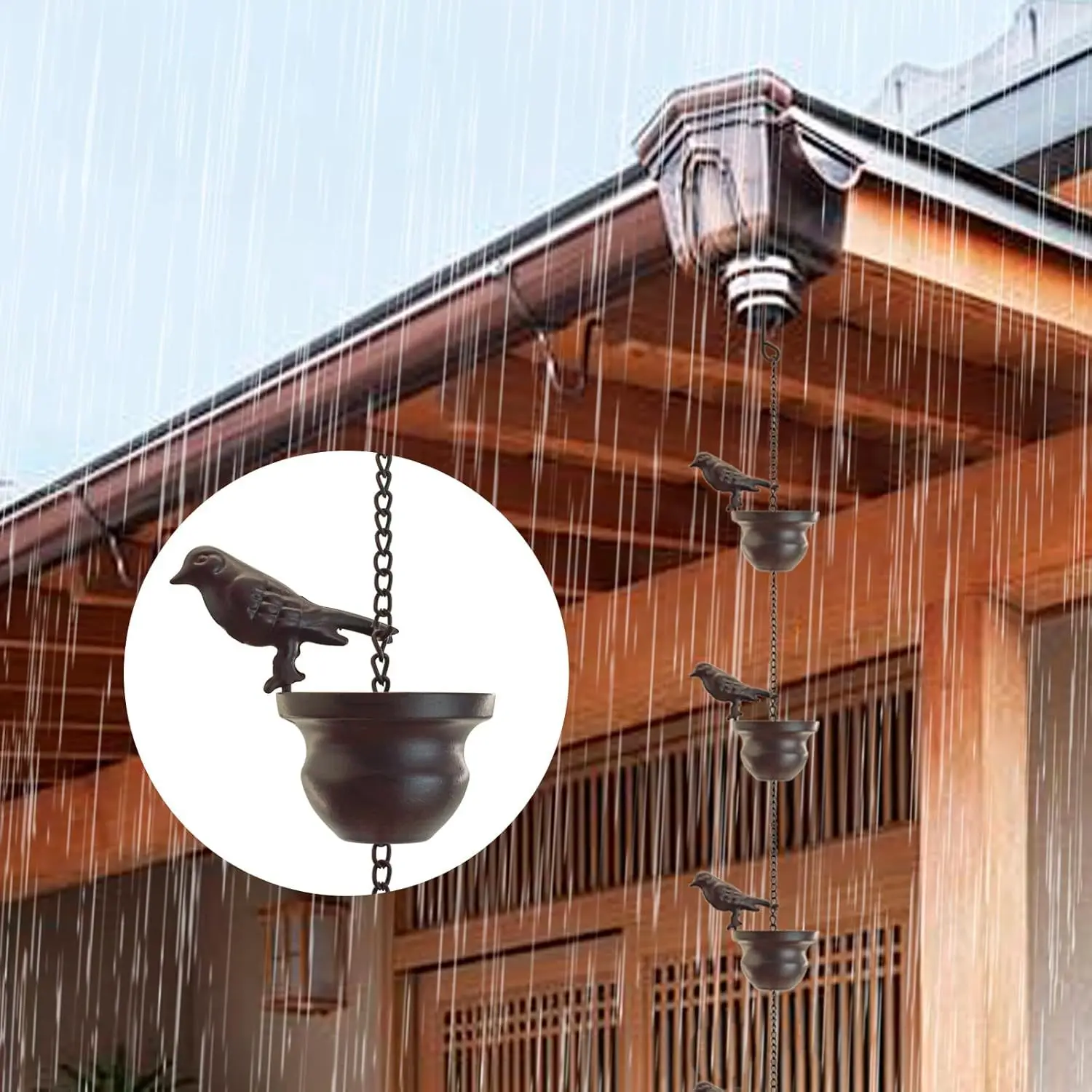 F2 Hanging Rain Chain Bird Wind Chime Drainage Chain Heavy Duty Garden Hanging Rain Catcher Rain Gutter Downspout Decorative
F2 Hanging Rain Chain Bird Wind Chime Drainage Chain Heavy Duty Garden Hanging Rain Catcher Rain Gutter Downspout Decorative
