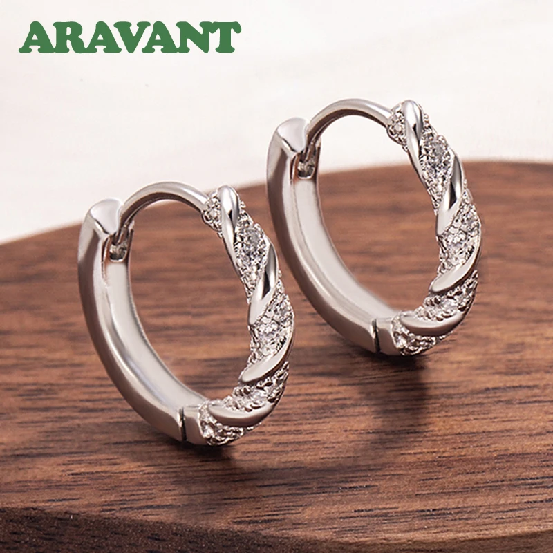 Серьги-кольца ARAVANT из стерлингового серебра 925 пробы с круглыми витыми цирконами для женщин, модные украшения
Серьги-кольца ARAVANT из стерлингового серебра 925 пробы с круглыми витыми цирконами для женщин, модные украшения
