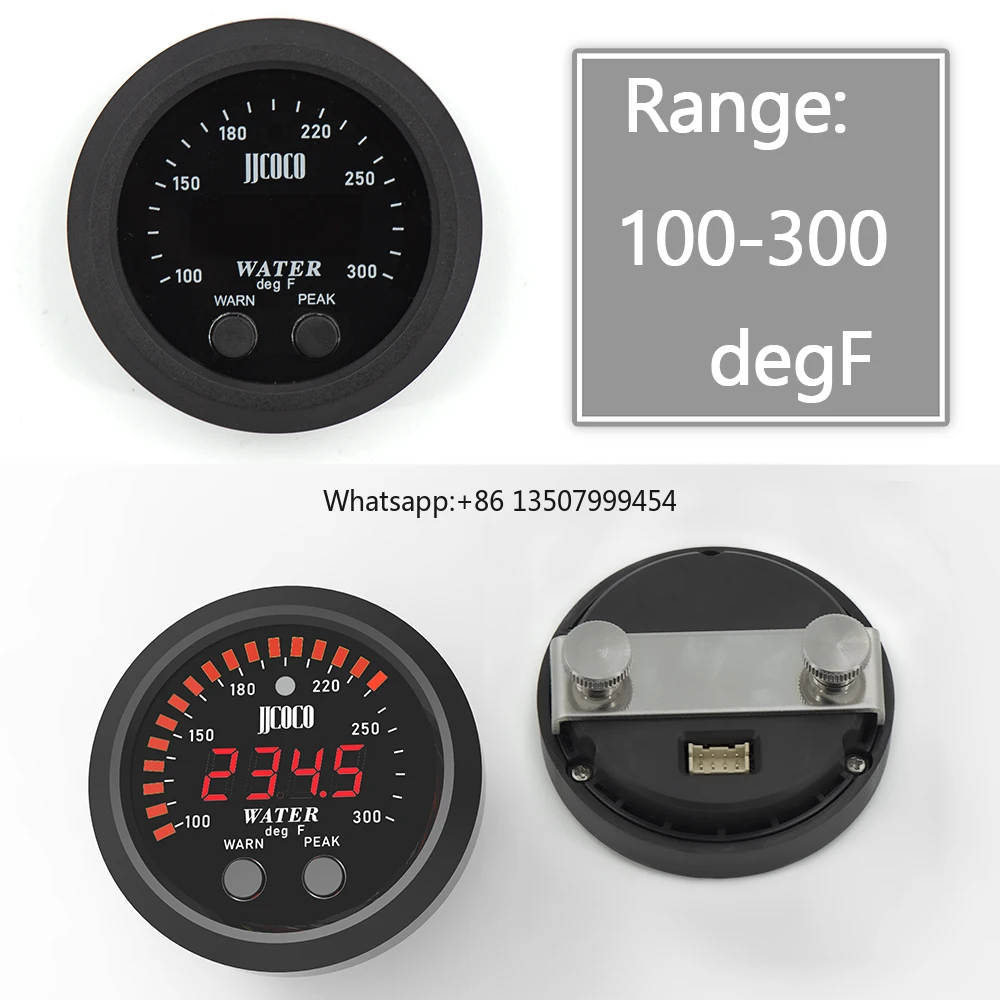 12v/24v Universal 52mm Water Temperature Gauge with 1/8 Npt Sensor Car Digital Meter Red Display Temp 100-300F
12v/24v Universal 52mm Water Temperature Gauge with 1/8 Npt Sensor Car Digital Meter Red Display Temp 100-300F