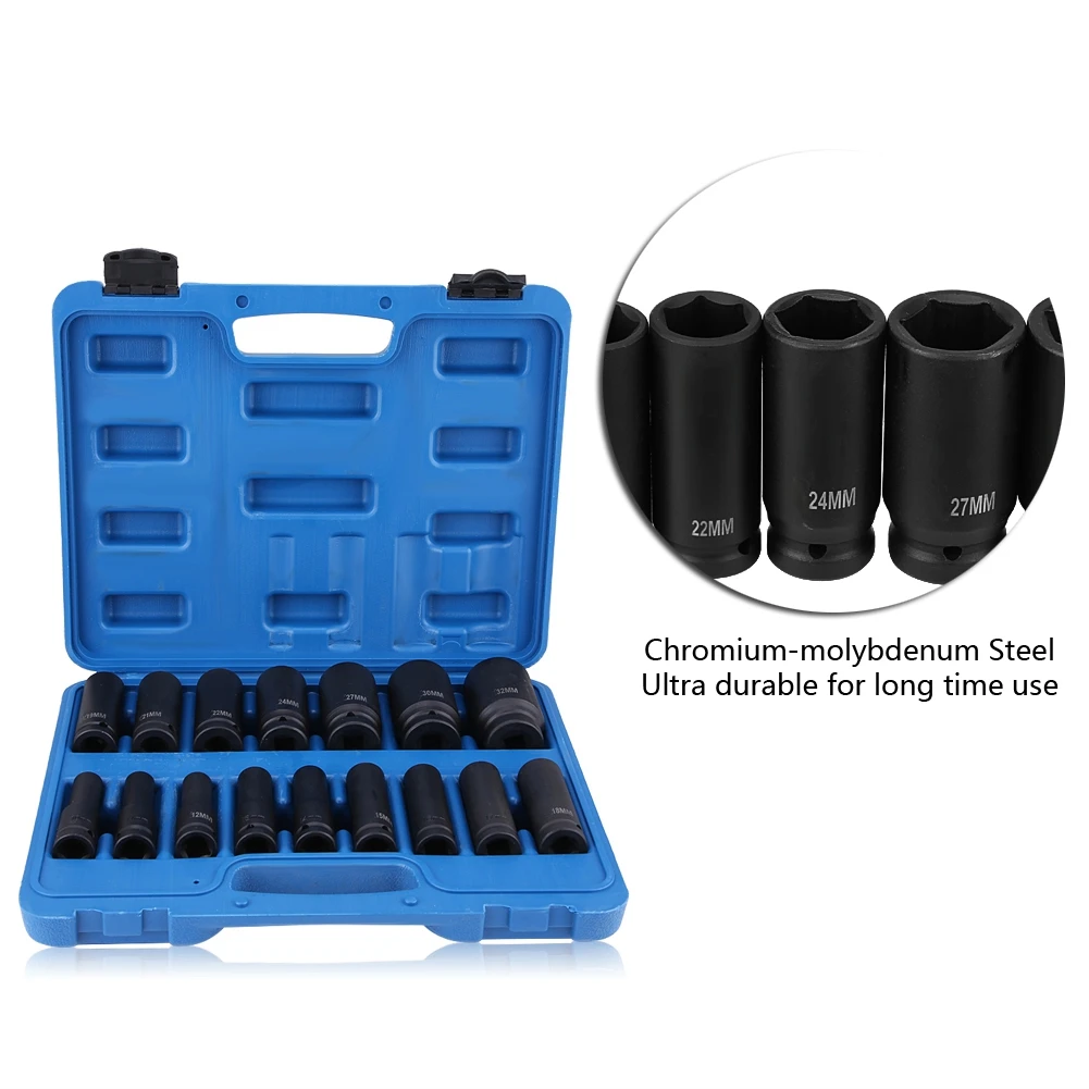 1/2 Hex Bit Socket 1/2" Inch Drive Air Hex Bit Socket Set Repair Tool Kit 10MM-32MM Hex Bit Socket Air Hex Bit Socket
1/2 Hex Bit Socket 1/2" Inch Drive Air Hex Bit Socket Set Repair Tool Kit 10MM-32MM Hex Bit Socket Air Hex Bit Socket