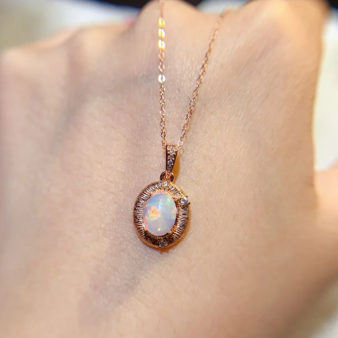 New Model Natural Opal Pendant 6*8mm S925 Pure Silver Setting Fresh Bright Color Gem Firm Inlay Daily Ornament
New Model Natural Opal Pendant 6*8mm S925 Pure Silver Setting Fresh Bright Color Gem Firm Inlay Daily Ornament