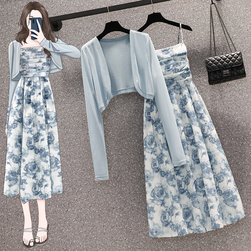 plus Size Spring Fashion Set Women's Dress Cardigan Slimming Concealing Design Two-Piece Cotton Ensemble for Younger Women
plus Size Spring Fashion Set Women's Dress Cardigan Slimming Concealing Design Two-Piece Cotton Ensemble for Younger Women