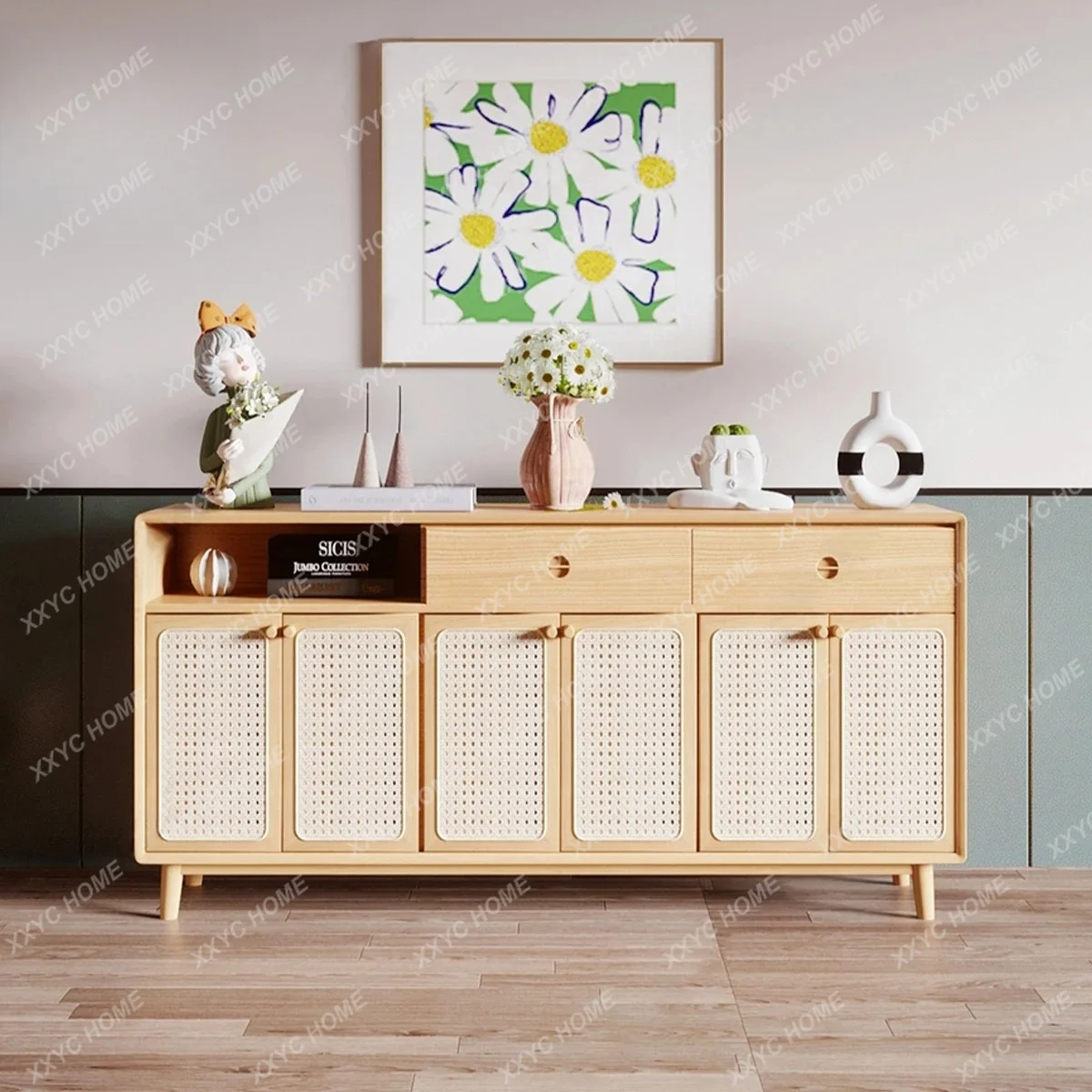 -style wabi-sabi wind rattan dining side cabinet living room home simple solid wood wall decorative cabinet комод узкий
-style wabi-sabi wind rattan dining side cabinet living room home simple solid wood wall decorative cabinet комод узкий