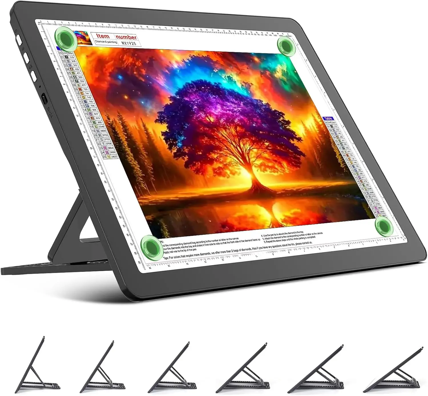 Super Bright Rechargeable A3 Light Board with Stand, Magnetic LED Tracing Pad for Diamond Painting & Sketching
Super Bright Rechargeable A3 Light Board with Stand, Magnetic LED Tracing Pad for Diamond Painting & Sketching