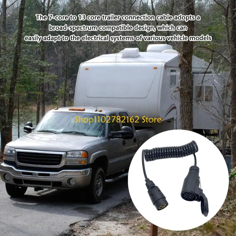 547B ABS 7 to 13 Pin Trailer Connector Coiled Cable Weather Resistant RVs Harness
547B ABS 7 to 13 Pin Trailer Connector Coiled Cable Weather Resistant RVs Harness