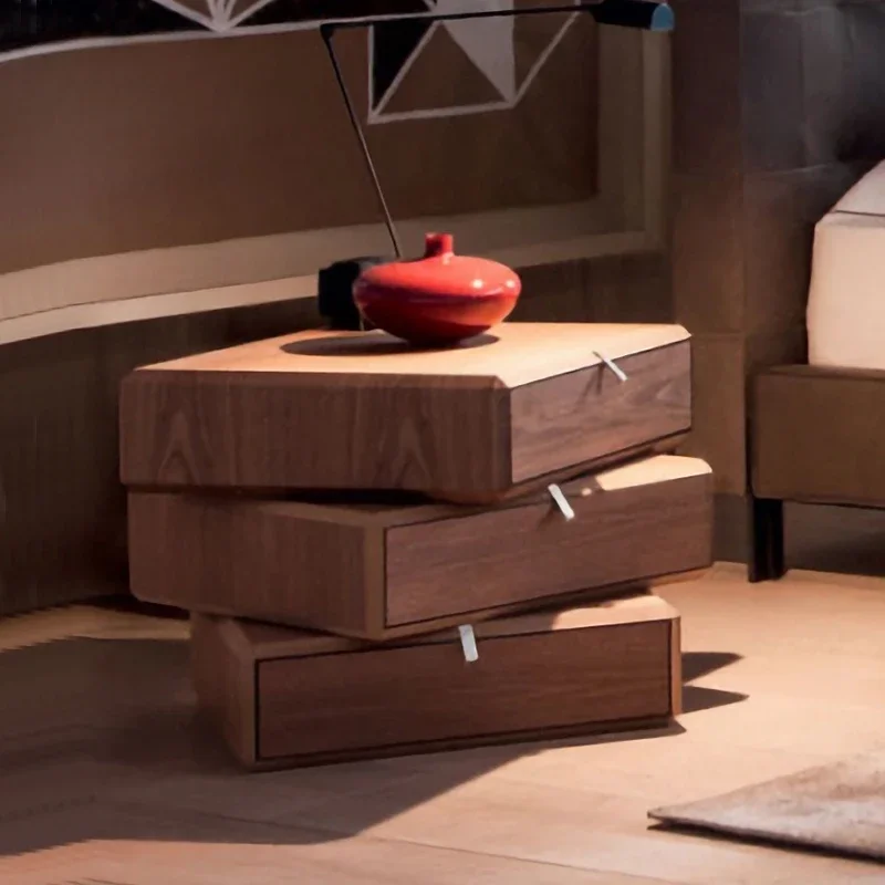 Creative bedside table with 360 ° rotation, three draws, high-end Italian minimalist
Creative bedside table with 360 ° rotation, three draws, high-end Italian minimalist