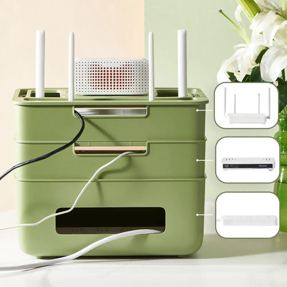 Router Storage Box Hollow Design Sliding Cover Cable Organizer Case Home Office Storage Rack for TV Set-Top Small Items
Router Storage Box Hollow Design Sliding Cover Cable Organizer Case Home Office Storage Rack for TV Set-Top Small Items