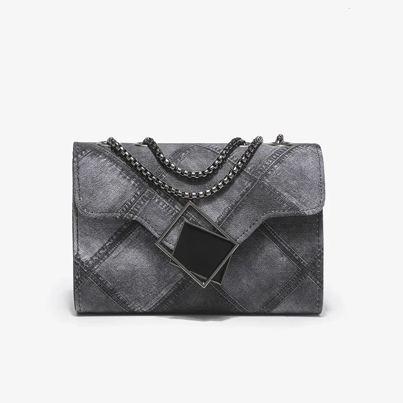 Ink color denim pattern simple bag versatile chain messenger bag diamond embossed small square bag single shoulder
Ink color denim pattern simple bag versatile chain messenger bag diamond embossed small square bag single shoulder