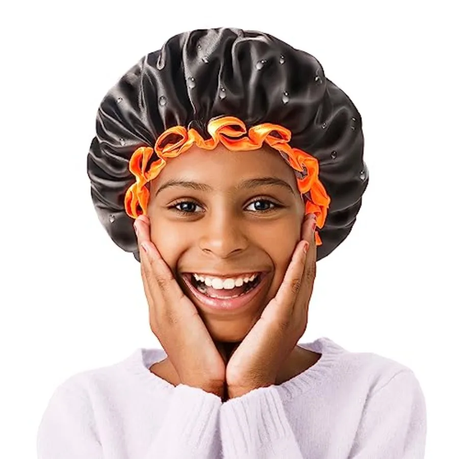 Small Black Shower Caps for,Double Layers Waterproof Bathing Hair Cap with Reusable Soft Comfortable PEVA Lining, Cute, Non-fad
Small Black Shower Caps for,Double Layers Waterproof Bathing Hair Cap with Reusable Soft Comfortable PEVA Lining, Cute, Non-fad