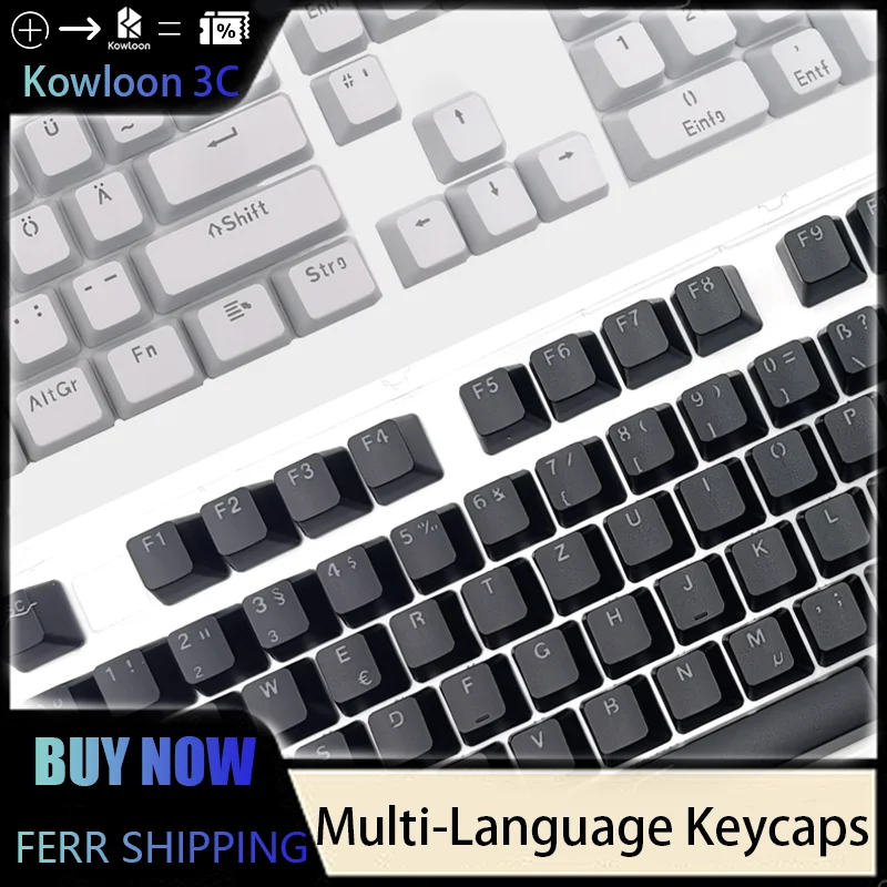 PBT Keycaps Russian Korean French Portuguese German Spanish Thai Mechanical Keyboard Dual Color Translucent Cross Switch
PBT Keycaps Russian Korean French Portuguese German Spanish Thai Mechanical Keyboard Dual Color Translucent Cross Switch
