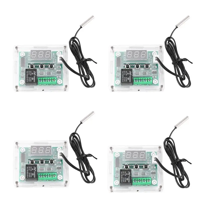CQMF-4X W1209 DC 12V Thermostat Temperature Control Switch Thermometer Controller With Digital LED Display With Case
CQMF-4X W1209 DC 12V Thermostat Temperature Control Switch Thermometer Controller With Digital LED Display With Case