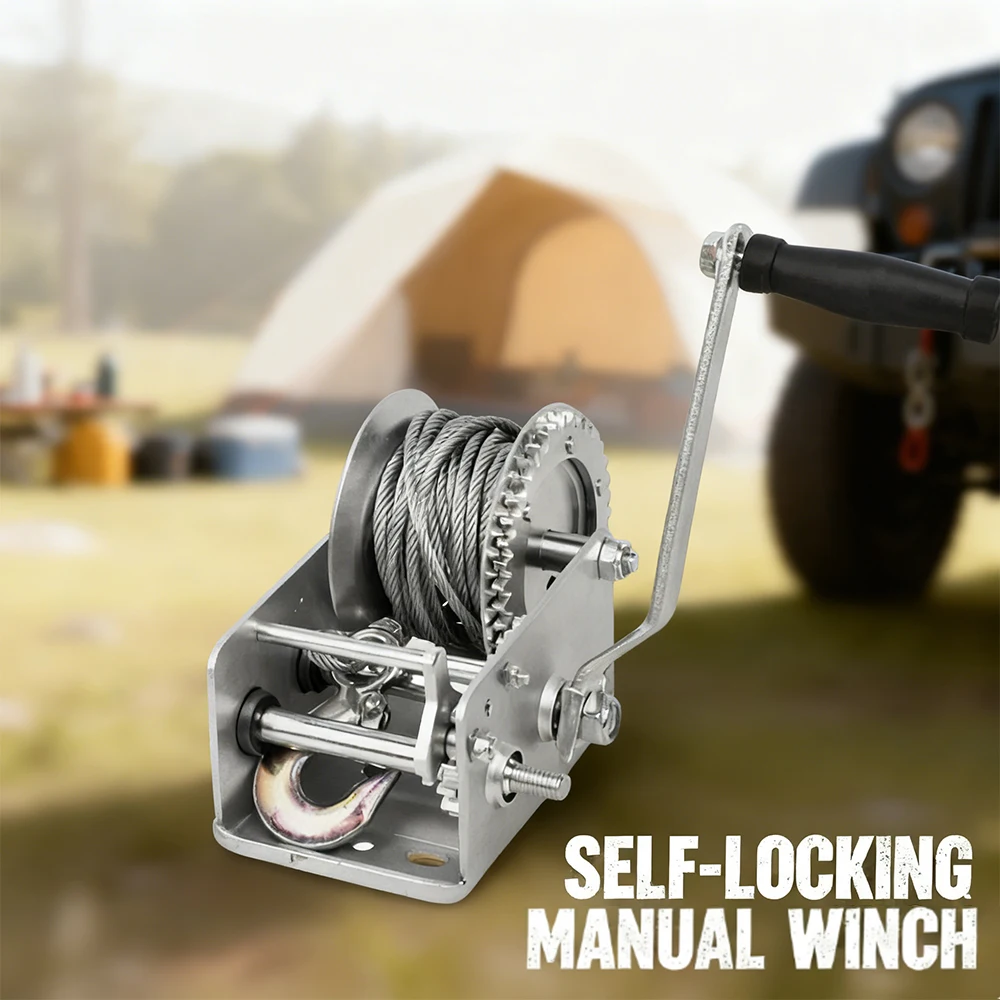 Ручная лебедка 3000 фунтов Сверхмощная ручная лебедка Прочная лебедка со стальным тросом DIY Подъемная лебедка Тяговая лебедка для внедорожной лодки
Ручная лебедка 3000 фунтов Сверхмощная ручная лебедка Прочная лебедка со стальным тросом DIY Подъемная лебедка Тяговая лебедка для внедорожной лодки