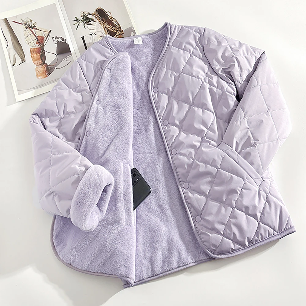 Double Side Wear Cotton Coats for Women Autumn Winter Thick Warm Soft Single Breasted Solid Cotton Padded Jackets All-Match Coat
Double Side Wear Cotton Coats for Women Autumn Winter Thick Warm Soft Single Breasted Solid Cotton Padded Jackets All-Match Coat