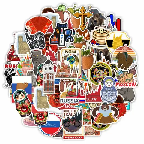 10/30/50 stücke Russland Aufkleber Wasserdicht Skateboard Motorrad Gitarre Gepäck Laptop Fahrrad Aufkleber Kinder Spielzeug