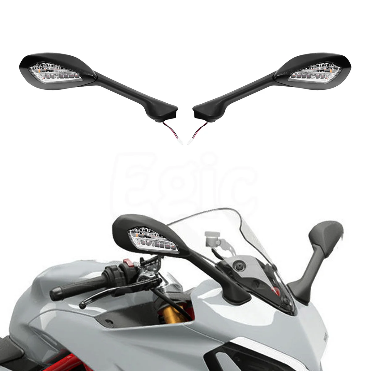 Left Right LED Turn Signal Mirrors For Ducati 950S 2021-2026 950 STANDARD 2021-2024 Motorcycle Rear Side View Mirror Replacement
Left Right LED Turn Signal Mirrors For Ducati 950S 2021-2026 950 STANDARD 2021-2024 Motorcycle Rear Side View Mirror Replacement