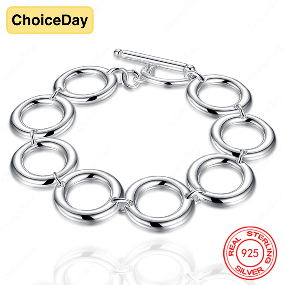ChoiceDay 925 Sterling Silver 8 Inch 20cm Simple Round Hollow Bracelet Women's Party Accessories Jewelry
ChoiceDay 925 Sterling Silver 8 Inch 20cm Simple Round Hollow Bracelet Women's Party Accessories Jewelry