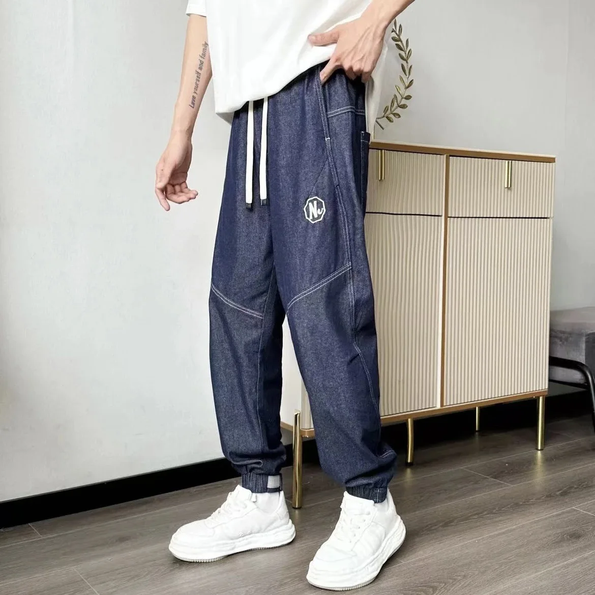 Slim Fit Summer Thin Denim Jeans Men's Loose Cuffed Versatile Trendy Brand Casual Long Pants Youth ular Water Waed
Slim Fit Summer Thin Denim Jeans Men's Loose Cuffed Versatile Trendy Brand Casual Long Pants Youth ular Water Waed