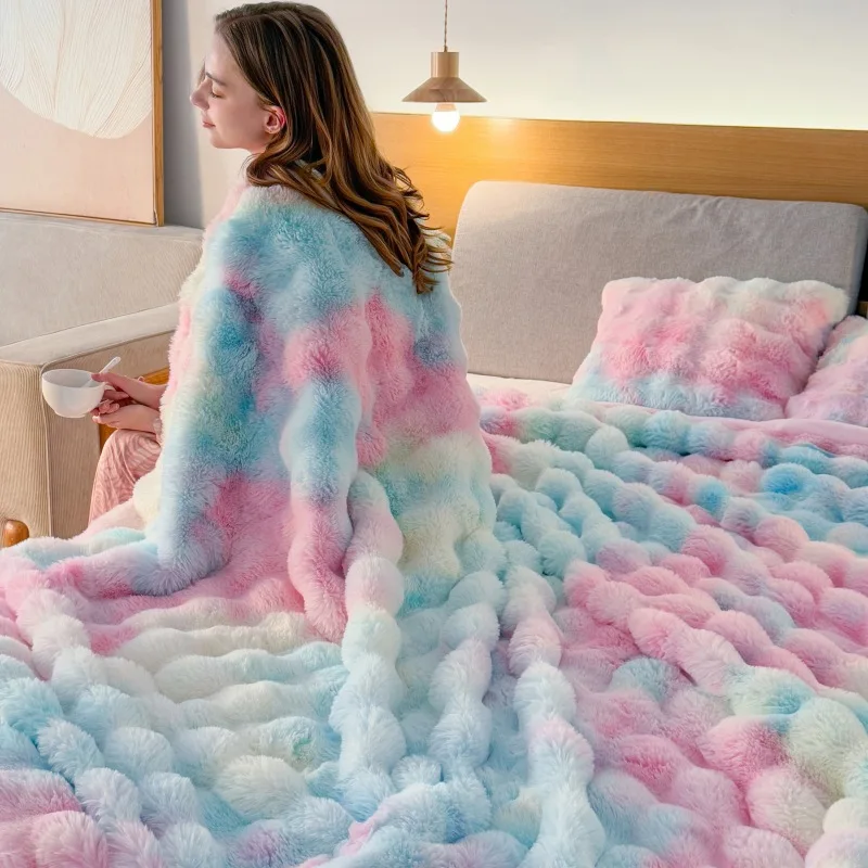 Double-Sided Tie-Dye Bubble Velvet Blanket 100% Polyester Eco-friendly Faux Rabbit Fur Thickened Multifunctional for Office Home
Double-Sided Tie-Dye Bubble Velvet Blanket 100% Polyester Eco-friendly Faux Rabbit Fur Thickened Multifunctional for Office Home