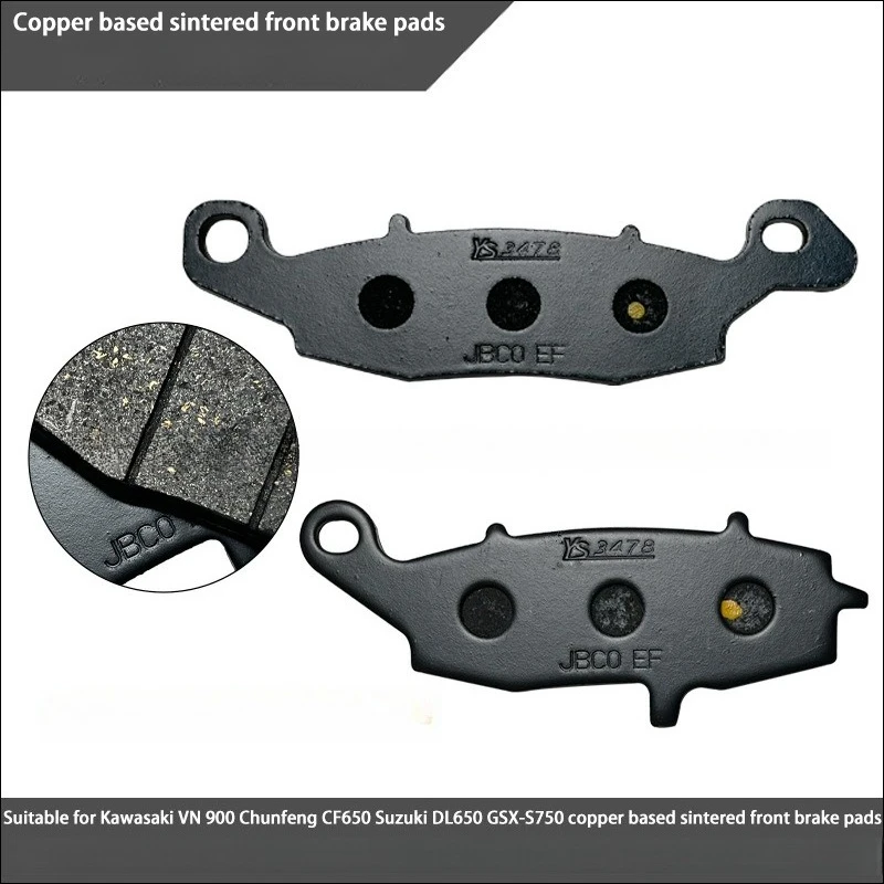 Front Brake Pads Copper Sintered High Performance For Kawasaki VN900 Compatible with CFMoto 650 Suzuki DL650 GSX-S750
Front Brake Pads Copper Sintered High Performance For Kawasaki VN900 Compatible with CFMoto 650 Suzuki DL650 GSX-S750