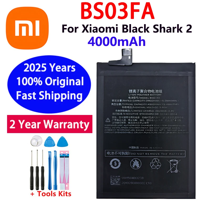 2025 Years 4000mAh BS03FA 100% Original Battery For Xiaomi Blackshark Black Shark 2 Phone Batteries Fast Shipping
2025 Years 4000mAh BS03FA 100% Original Battery For Xiaomi Blackshark Black Shark 2 Phone Batteries Fast Shipping