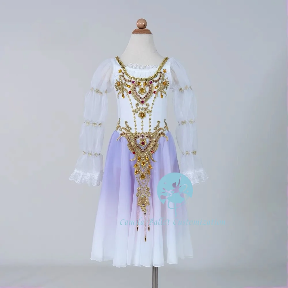 High-end new custom purple gradient lilac dancer variation swan lake scene performance long tulle skirt adult and children
High-end new custom purple gradient lilac dancer variation swan lake scene performance long tulle skirt adult and children
