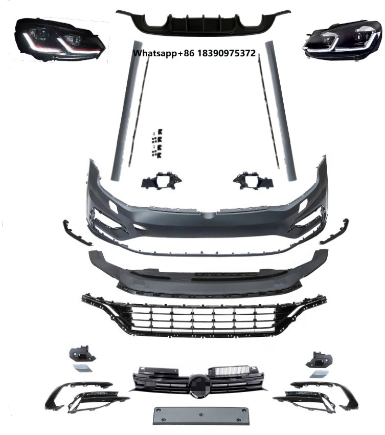 Upgrade Bodykit for Golf VI Golf6 2009-2013 Modified to GF7.5 R Design Body Kit Lamps Front Grille Bumper Side Skirt
Upgrade Bodykit for Golf VI Golf6 2009-2013 Modified to GF7.5 R Design Body Kit Lamps Front Grille Bumper Side Skirt