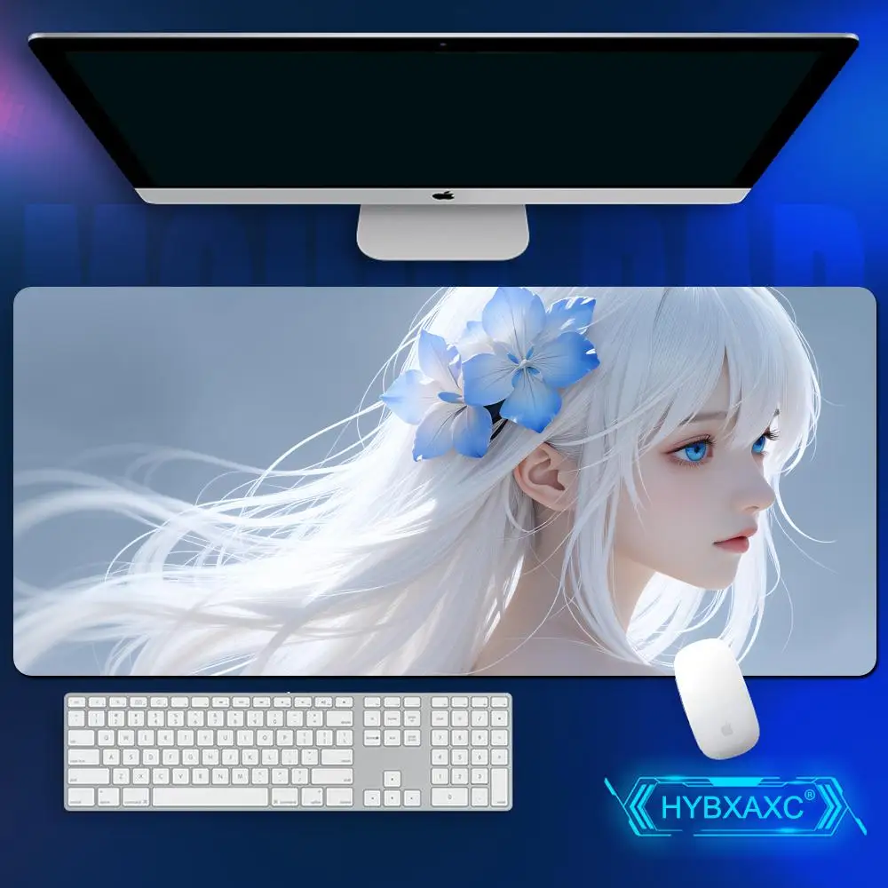 HYBXAXC Blue Flower Cute Girl Elegance Mousepad Large Floral Design Deskpad Desk Accessories for Natural Rubber Stitched Edge
HYBXAXC Blue Flower Cute Girl Elegance Mousepad Large Floral Design Deskpad Desk Accessories for Natural Rubber Stitched Edge