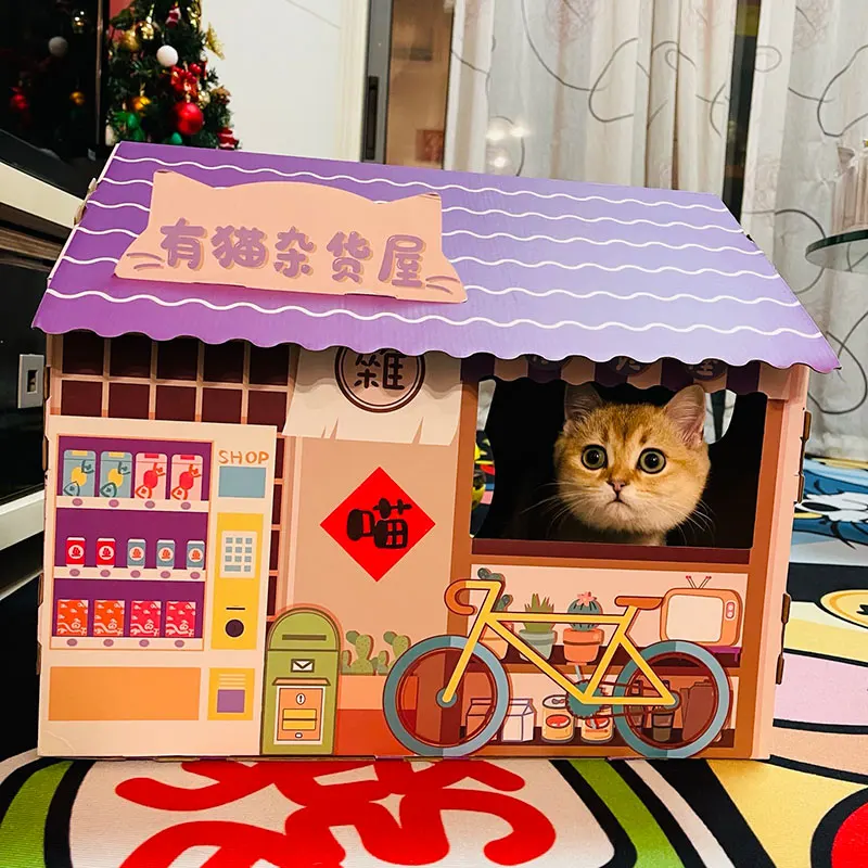 Cat Carton House Cat Nest Cat Scratch Board Integrated Vertical Box Large Cute Corrugated Paper Grinding Claw Supplies Cat Toy
Cat Carton House Cat Nest Cat Scratch Board Integrated Vertical Box Large Cute Corrugated Paper Grinding Claw Supplies Cat Toy