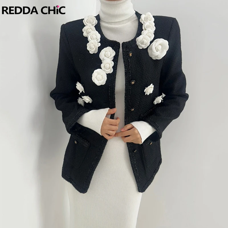 REDDACHiC женские твидовые пиджаки со съемным 3D цветочным пуговицами, хлопковая стеганая куртка, рабочая повседневная осенне-зимняя верхняя одежда
REDDACHiC женские твидовые пиджаки со съемным 3D цветочным пуговицами, хлопковая стеганая куртка, рабочая повседневная осенне-зимняя верхняя одежда