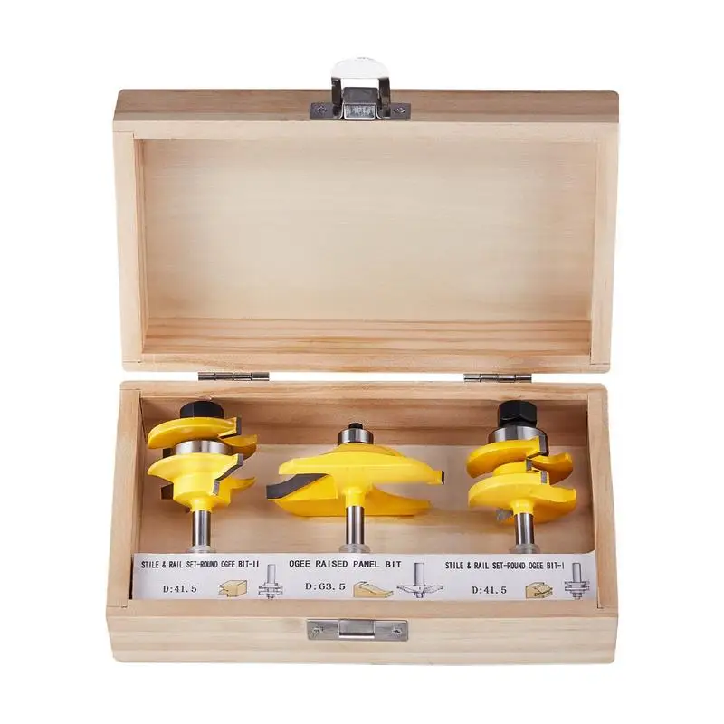 Carbide Milling Cutter Kit 1/4 Inch Shank For Solid Wood MDF Plywood, 3 Pieces Carpentry Tool Set Wooden Storage Case Professional Beginner Carpenter Hardware
Carbide Milling Cutter Kit 1/4 Inch Shank For Solid Wood MDF Plywood, 3 Pieces Carpentry Tool Set Wooden Storage Case Professional Beginner Carpenter Hardware