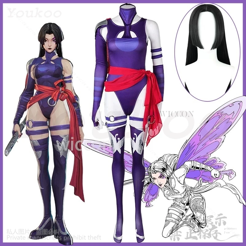Аниме игра Rivals косплей Psylocke комбинезон парики для девочек фиолетовый костюм сексуальная женщина Хэллоуин Рождественская вечеринка Cos по индивидуальному заказу
Аниме игра Rivals косплей Psylocke комбинезон парики для девочек фиолетовый костюм сексуальная женщина Хэллоуин Рождественская вечеринка Cos по индивидуальному заказу