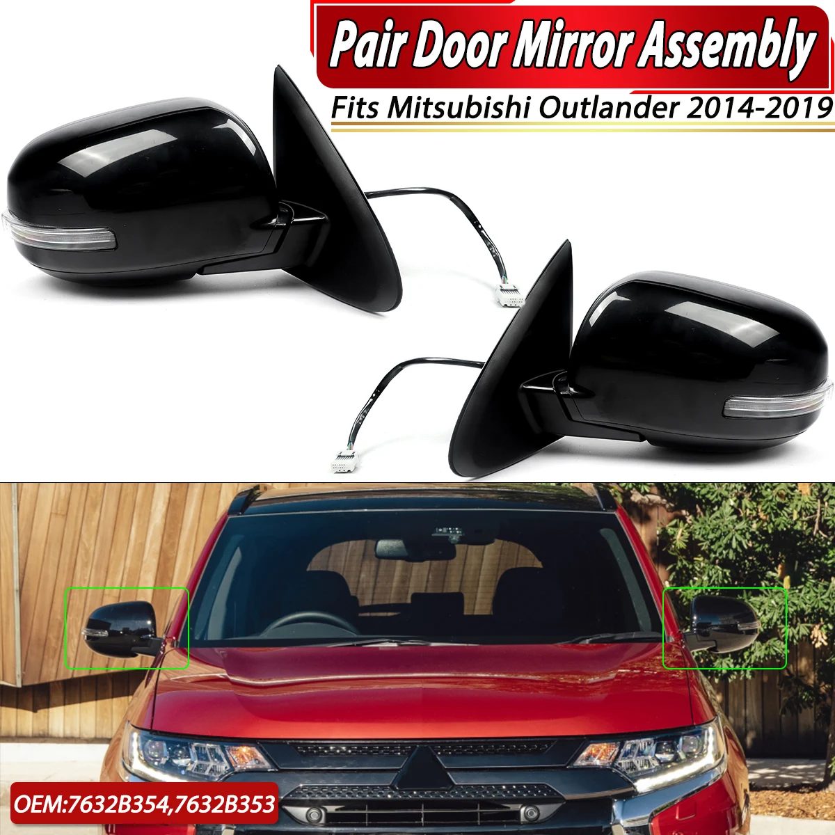 Fit For 2013-2020 Mitsubishi Outlander Door Rearview Mirror Folding Side Mirror 9-Pins 1PC Left or Right Side
Fit For 2013-2020 Mitsubishi Outlander Door Rearview Mirror Folding Side Mirror 9-Pins 1PC Left or Right Side