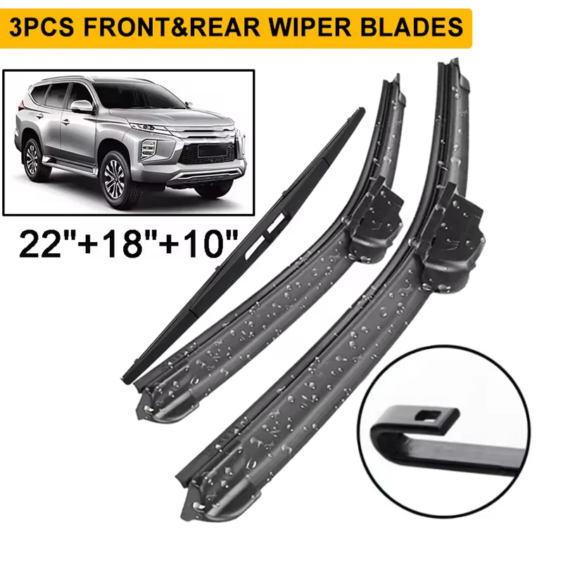 Wiper Front & Rear Wiper Blades Set For Mitsubishi Pajero Montero Shogun Sport 15 - 22 Windshield Windscreen 22"+18"+10"
Wiper Front & Rear Wiper Blades Set For Mitsubishi Pajero Montero Shogun Sport 15 - 22 Windshield Windscreen 22"+18"+10"