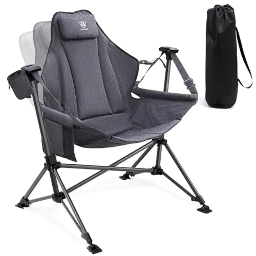 Padded Hammock Camping Chair, Oversized Heavy Duty Swing Chair with Detachable Cup Holder, Portable Folding Rocking Camping Cha
Padded Hammock Camping Chair, Oversized Heavy Duty Swing Chair with Detachable Cup Holder, Portable Folding Rocking Camping Cha
