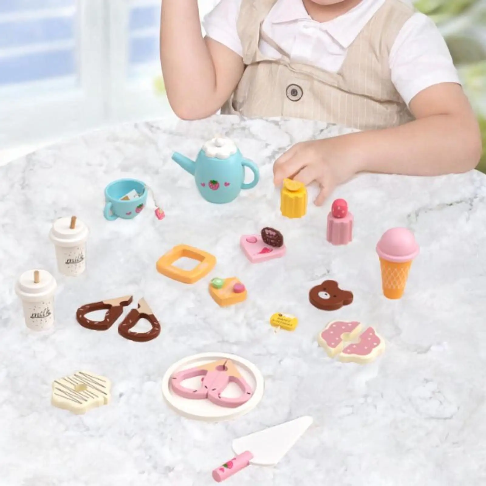 Kids Tea Party Set Tea Set Wood Simulation Role Play Kitchen Playset Pretend Play Toys Coffee Plate Cookies Cakes Teapot Cups
Kids Tea Party Set Tea Set Wood Simulation Role Play Kitchen Playset Pretend Play Toys Coffee Plate Cookies Cakes Teapot Cups