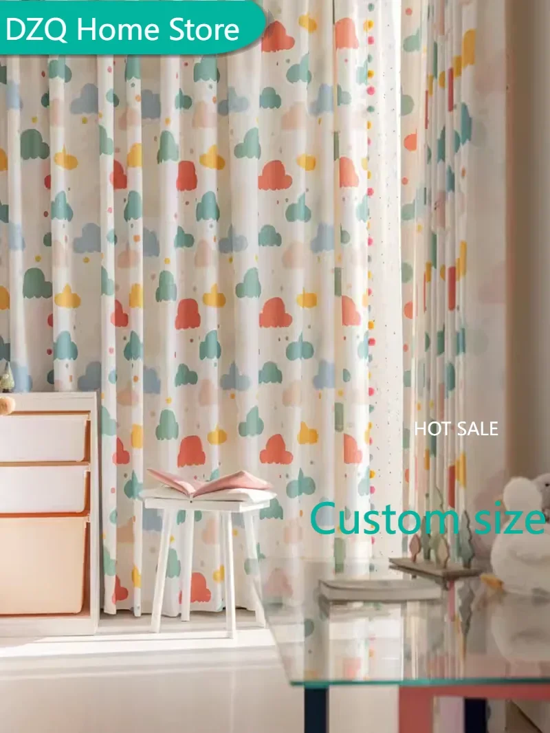Modern Bedroom fantasy cartoon Customized Boy Girl curtains Room Bedroom Blackout Cotton Linen curtain Printed Colorful Clouds 
Modern Bedroom fantasy cartoon Customized Boy Girl curtains Room Bedroom Blackout Cotton Linen curtain Printed Colorful Clouds