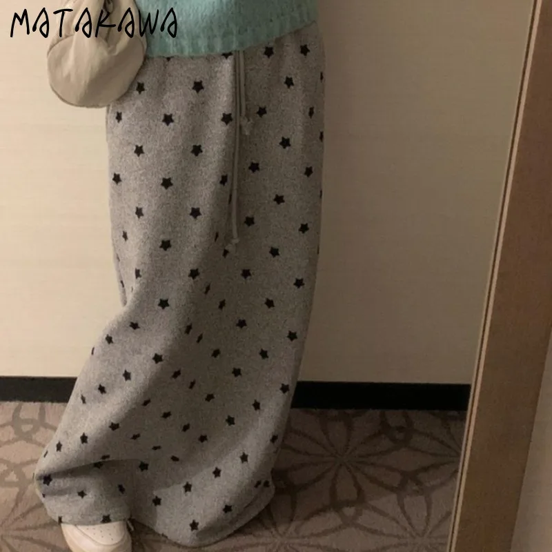 Matakawa Y2k Vintage Women Skirts Print Stars Streetwear Spring Autumn Faldas Mujer Korean Fashion Lace Up Simple Long Skirt
Matakawa Y2k Vintage Women Skirts Print Stars Streetwear Spring Autumn Faldas Mujer Korean Fashion Lace Up Simple Long Skirt