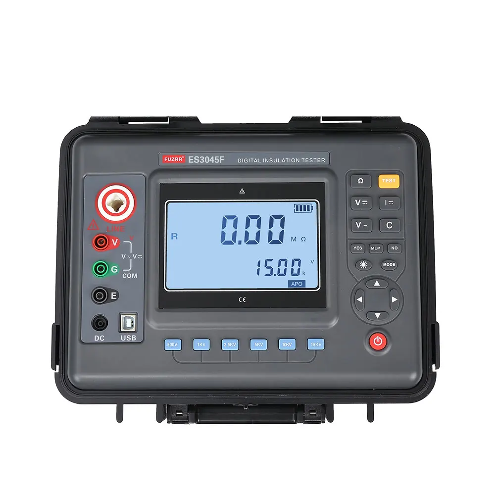 FUZRR ES3045 Digital Only Megohmmeter 5kV 10T Insulation Resistance Tester 3% Accuracy 0.01M-10T Measuring Range for
FUZRR ES3045 Digital Only Megohmmeter 5kV 10T Insulation Resistance Tester 3% Accuracy 0.01M-10T Measuring Range for