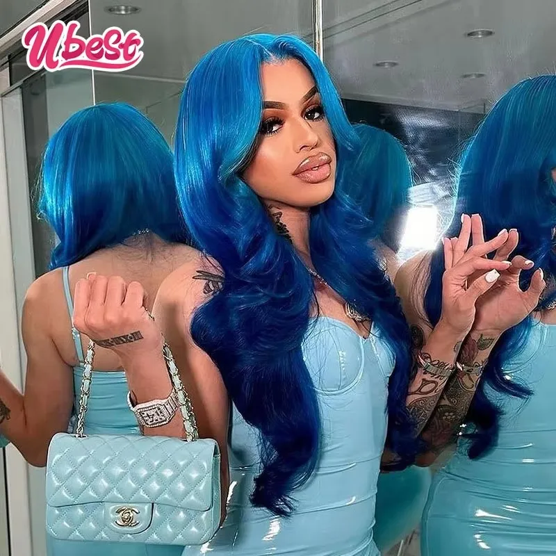 Ubest Ombre Blue Colored Body Wave 13x6 Lace Front Wigs Brazilian 100% Human Hair Transparent Glueless Wig Pre Plucked For Women
Ubest Ombre Blue Colored Body Wave 13x6 Lace Front Wigs Brazilian 100% Human Hair Transparent Glueless Wig Pre Plucked For Women
