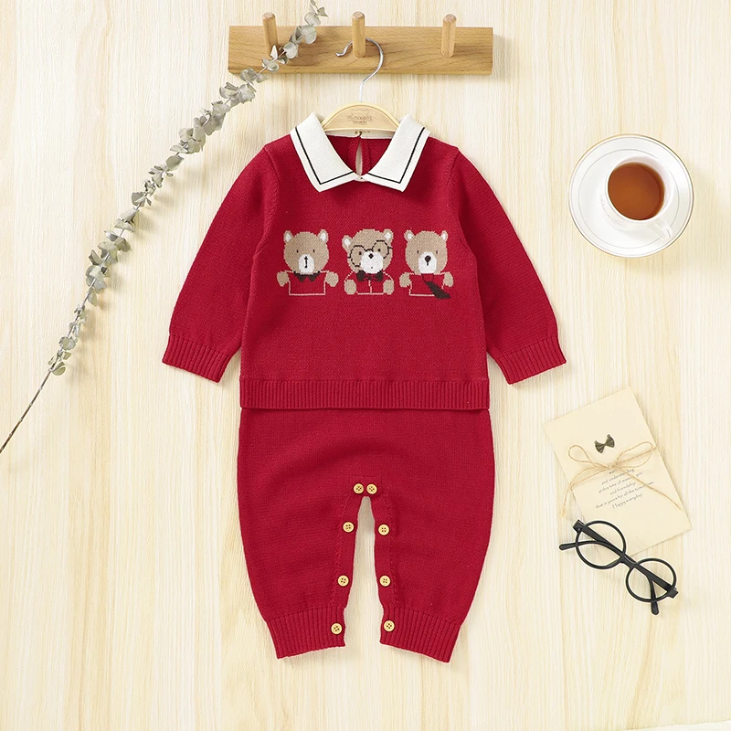 Baby Romper Cotton Knit Infant Clothes Cute Bear 0-18M Overalls Newborn Boys Girls Jumpsuit Long Sleeve Autumn Fashion Turn-down
Baby Romper Cotton Knit Infant Clothes Cute Bear 0-18M Overalls Newborn Boys Girls Jumpsuit Long Sleeve Autumn Fashion Turn-down