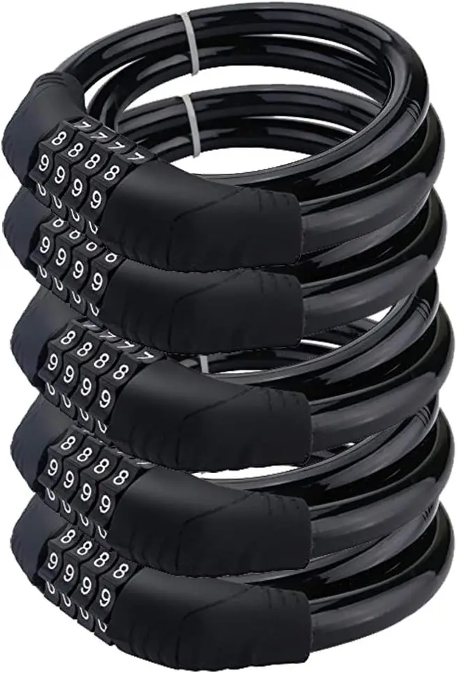 Защитный велосипедный замок, 4-значный сбрасываемый комбинированный тросовый замок для велосипеда без монтажного кронштейна, 2 фута x 1/2 дюйма (5 шт.)
Защитный велосипедный замок, 4-значный сбрасываемый комбинированный тросовый замок для велосипеда без монтажного кронштейна, 2 фута x 1/2 дюйма (5 шт.)