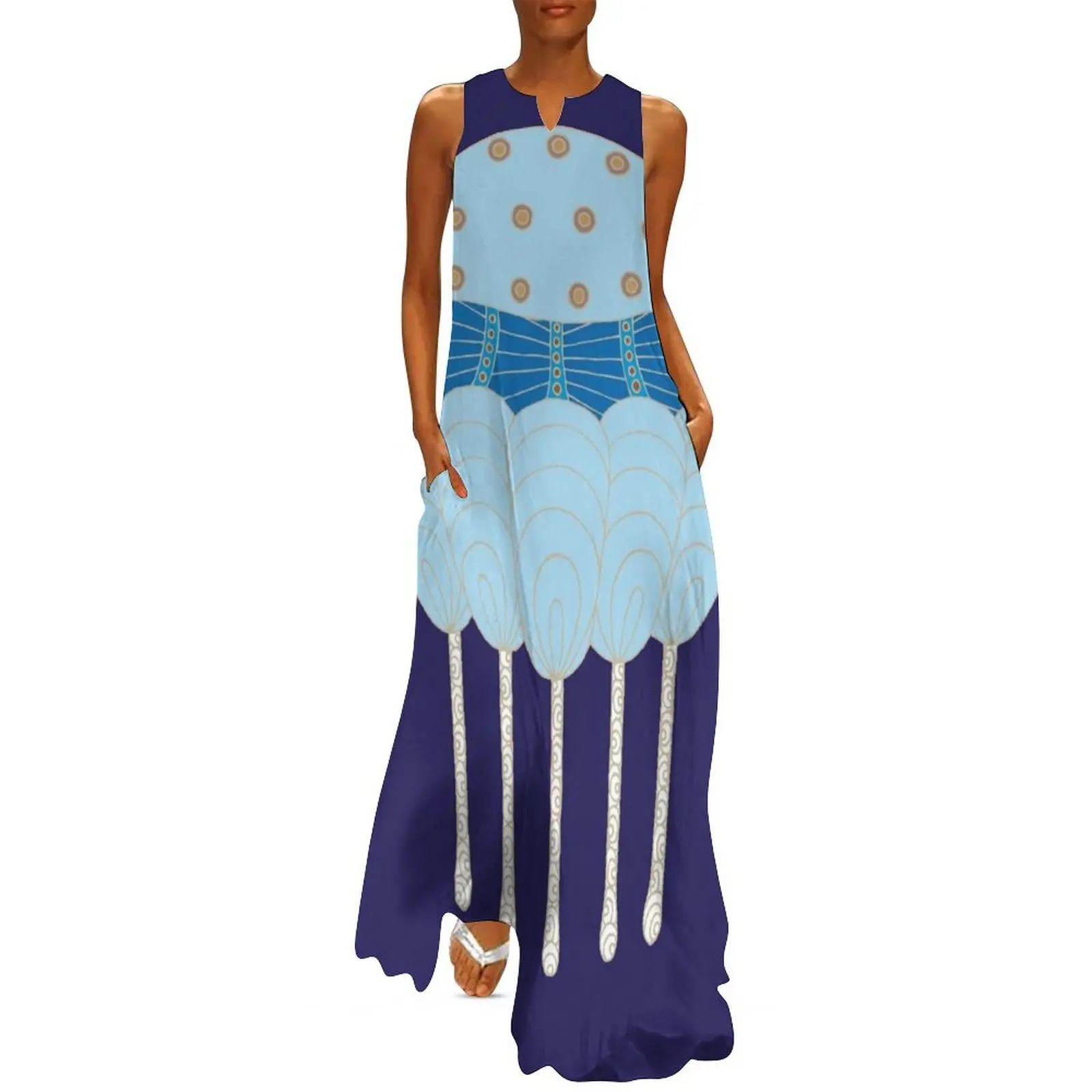 Australian Aboriginal Art - Australian Spotted Jellyfish Long Dress luxury evening dress woman for wedding evening dress ladies
Australian Aboriginal Art - Australian Spotted Jellyfish Long Dress luxury evening dress woman for wedding evening dress ladies
