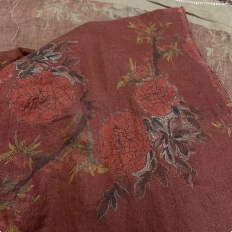 Linen printed fabric for dress, robe, shirt fabric
Linen printed fabric for dress, robe, shirt fabric