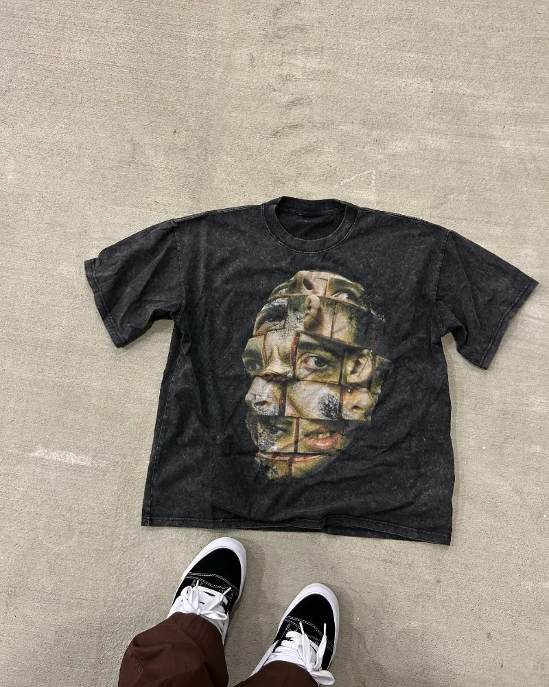 Street American Retro Hip Hop Portrait Print Loose T-shirt Men Y2k Harajuku High Street Fashion Casual Oversized Shirt
Street American Retro Hip Hop Portrait Print Loose T-shirt Men Y2k Harajuku High Street Fashion Casual Oversized Shirt