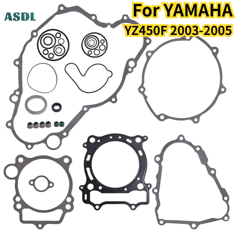 For YAMAHA YZ450F 2003-2005 Motorcycle Engine Overhaul Mat Complete Cylinder Head Gasket YZ 450 YZ450 5TA-11351-00 5TA-15462-00
For YAMAHA YZ450F 2003-2005 Motorcycle Engine Overhaul Mat Complete Cylinder Head Gasket YZ 450 YZ450 5TA-11351-00 5TA-15462-00