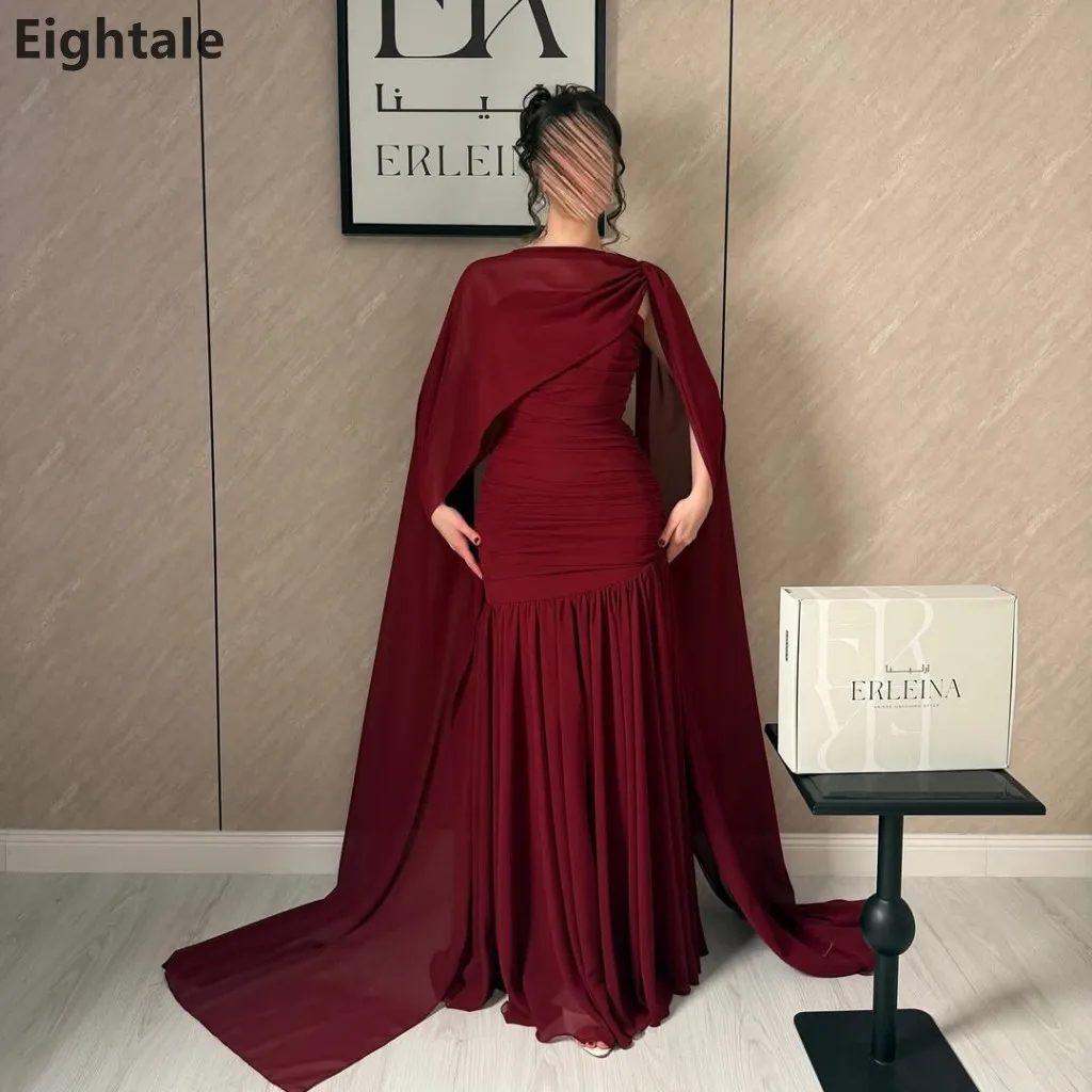 Вечернее платье-макси Eightale 2026 из шифона с накидкой в стиле русалки, арабское выпускное платье для Саудовской Аравии, праздничное платье для вечеринок в Дубае, на заказ
Вечернее платье-макси Eightale 2026 из шифона с накидкой в стиле русалки, арабское выпускное платье для Саудовской Аравии, праздничное платье для вечеринок в Дубае, на заказ
