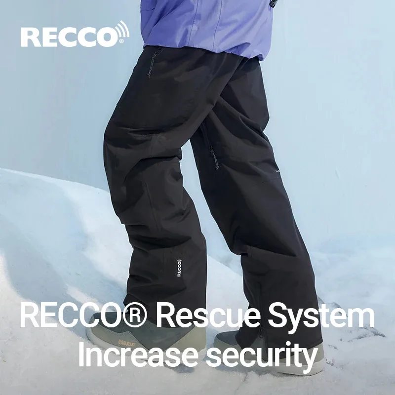Брюки для сноуборда Водонепроницаемые, теплые, ветрозащитные и износостойкие Мужская и женская зимняя одежда для катания на лыжах на открытом воздухе RECCO Professional 
Брюки для сноуборда Водонепроницаемые, теплые, ветрозащитные и износостойкие Мужская и женская зимняя одежда для катания на лыжах на открытом воздухе RECCO Professional