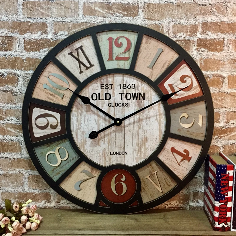 Wall clock Living room Bar Cafe Personalized industrial style Large nostalgic decorative clock
Wall clock Living room Bar Cafe Personalized industrial style Large nostalgic decorative clock